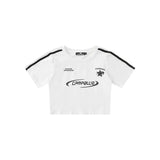 Women T-shirt Printed Short T-shirt Girls Summer round Neck Multicolor