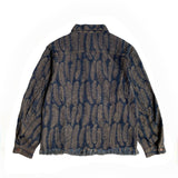 Kapital Jack Kapital Vintage Hitian Hehong Feather Jacquard Tassel Cotton Lapel Denim Jacket Casual Coat