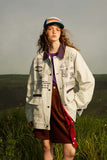 Unisex Jacket Autumn Vintage Color Matching Jacket Women's Clothing