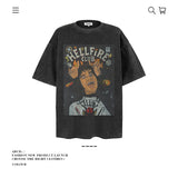 American vintage street T-shirt pure cotton men's and women's summer loose