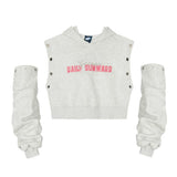 Women Hoodie Cropped Hoodie Girls Spring and Autumn Print Leisure