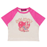 Women T-shirt Multicolor Printing Short-Sleeved T-shirt for Girls