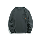 Unisex Hoodie Vintage Pocket Loose round Neck Sweater Couples Coat