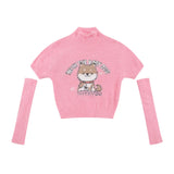 Women Sweater Shiba Dog Oversleeve Sweaters Women's Clothing Wool Autumn Leisure Sweater
