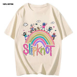 Short sleeve slipknot band crew neck
