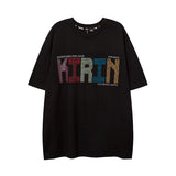 Men T Shirt Rhinestone Hot Fixed Short Sleeve T-shirt Men's Summer Fashion Brand Loose