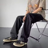 Men Sweatpants Men's Summer Retro Casual Trousers Straight Loose All-Match