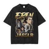 Mikasa Ackerman T Shirts Vintage Washed Anime Attack