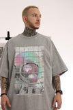 Men T Shirt Hip Hop Astronaut Printed Short Sleeve T-shirt Men and Women Couple