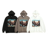 Men Long Sleeve Shirt Vintage Hiphop Printed Hoodie Men's and Women's Loose All-Match Hoodie