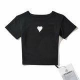 Women T-Shirt Summer Embroidered Short Sleeve round Neck T-shirt