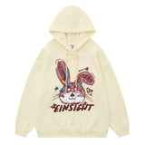 Men Hoodie Cartoon Rabbit Graffiti Printing Sweatshirt