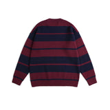 Unisex Sweater Autumn Striped Patchwork round Neck Sweater