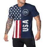 National Flag Day T Shirts Carnival Costume Men Sua Flag Printed T-shirt round Neck Short Sleeve