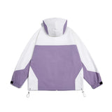 Unisex Jacket Autumn Stitching Contrast Color Hooded Jacket