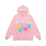 Men Hoodie Spider Web XINGX Printed Hooded Loose Sweater