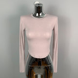 Women Long Sleeve Shirt round Neck Short Long-Sleeved Bottoming Shirt