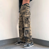 Men Sweatpants Hiphop Workwear Pants Men's Loose Straight Vintag Casual