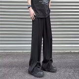 Men Sweatpants Summer Thin Ice Silk Straight Casual Trousers Ruan Handsome