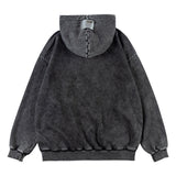 Men Hoodie Letter Printing Hooded Cardigan Sweater Men's Dark Loose