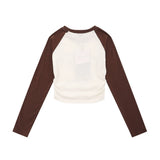 Women Long Sleeve T-Shirt Printed Long Sleeve T-shirt Women's Spring and Autumn Color Matching