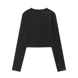 Women Long Sleeve T-Shirt Printed Short-Sleeved T-shirt Women's Slim Autumn
