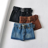 Women Skirt Denim Skirt Women's Bag Hip Shorts Summer Loose