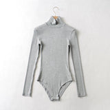 Women T-Shirt Long Sleeve Jumpsuit Solid Color T-shirt