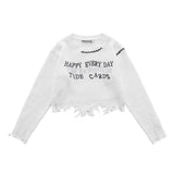 Women Sweater Short Sweater Girls' Casual Autumn round Neck Sweater