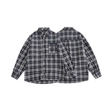 Unisex Jacket Autumn Classic Plaid Long Shirt