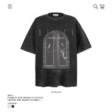 American vintage street T-shirt retro men's loose casual top