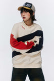 Unisex Jacket Autumn Contrast Color Matching Mock Neck Hoodie Women's Clothing