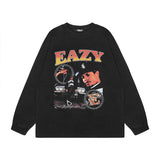 Men's Long Sleeve Shirt Long-Sleeved T-shirt Men's and Women's Ins Fashion Brand Distressed Bottoming Top