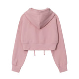 Women Hoodie Waffle Cardigan Sweater Casual Girl Autumn Coat