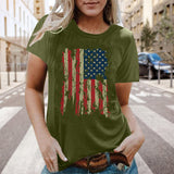 Women Independence Day T Shirt Printed Short-Sleeved Top Female Summer