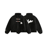 Unisex Jacket Winter Fleece Vintage Cotton-Padded Coat