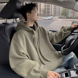 Men Hoodie Sweater Men's Hooded Spring Vintage Loose Hoodie Coat
