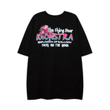 Men T Shirt Hip Hop round Neck Short Sleeve T-shirt Men and Women Loose All-Match Couple