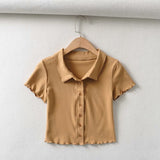 Women T-Shirt Summer Women's Clothing Casual Cardigan Short