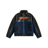 Unisex Jacket Winter Denim Stitching Cotton Jacket for Women