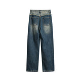 Unisex Pants Autumn Workwear Ripped Casual Pants