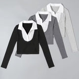 Women T-Shirt Long Sleeve T-shirt for Women Short Spring and Autumn