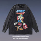 Men Long Sleeve Shirt Vintage Long Sleeve T-shirt Men and Women Street Casual Couple