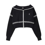 Women Sweater Short Zipper Knitted Cardigan for Women Casual Autumn