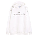 Men Hoodie Hooded Sweater Men's Personalized Letter Metal Decoration