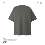 American vintage street T-shirt pure cotton retro men's and women's summer loose half sleeves