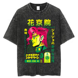 Portrait Adventure Washed T-Shirt Men Hip Hop