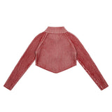Women Sweater Women's Autumn Stand Collar Long Sleeve Zipper Sweater Coat