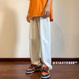 Men Sweatpants Draping Pants Men's Summer Straight Casual Pants Design Sense