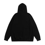 Men Hoodie Paste Cloth Embroidery Letters Hooded Pullover
